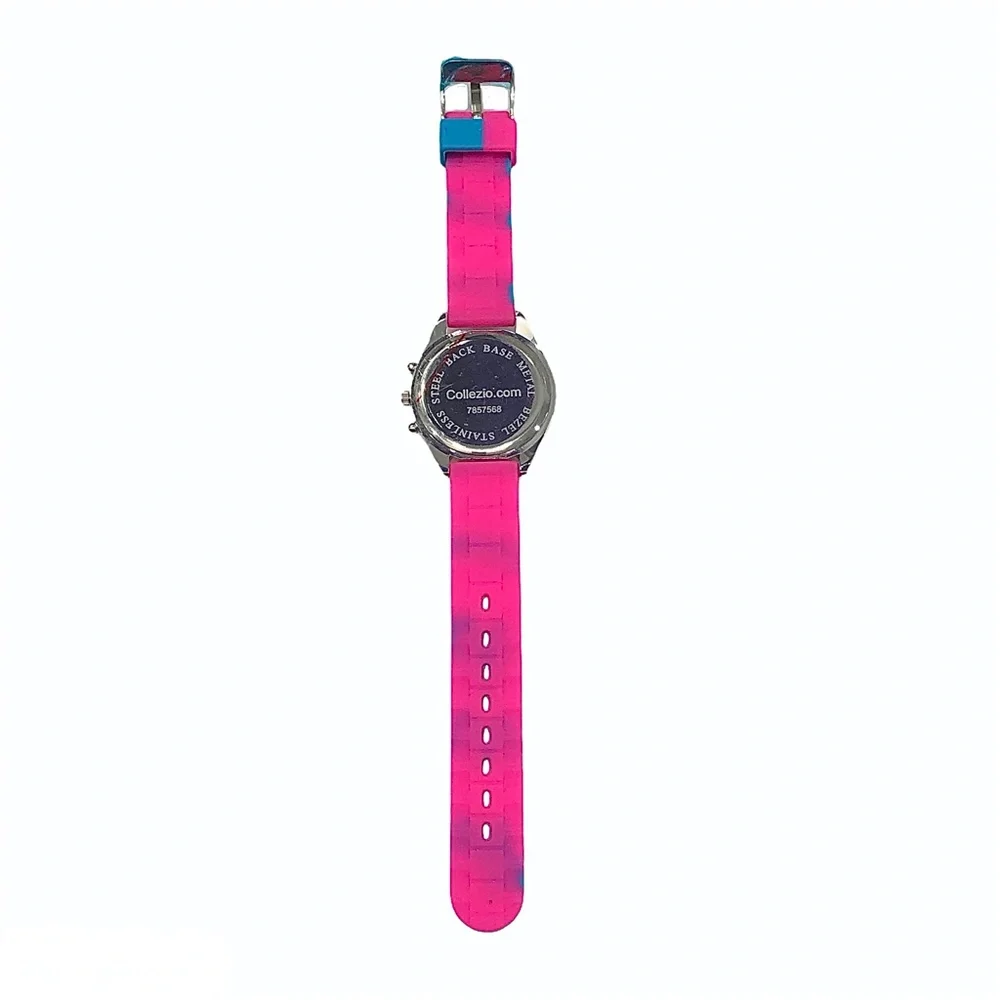 SOPHIE HOT PINK & BLUE SILICONE/RUBBER WATCH - UNUSED NWOT